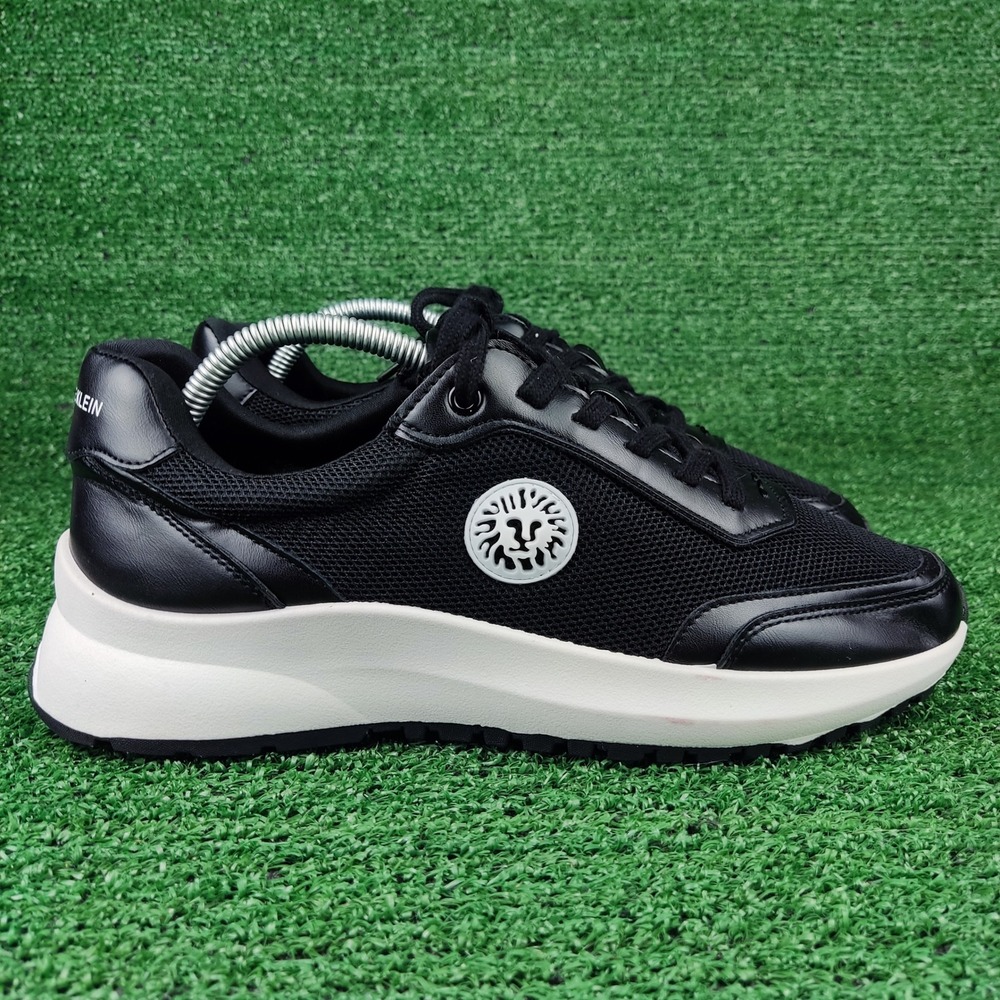 Anne Klein Sneakers Women 10 Black Farida iFlex Mesh Platform Lion Logo Trainers